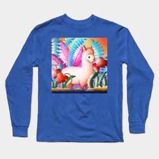 Llama in the Wonder Forest Long Sleeve T-Shirt